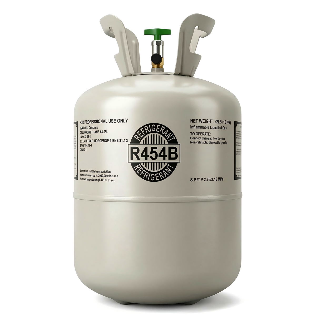 R454B 22lbs Refrigerant 100% Virgin New Factory Sealed Cylinder