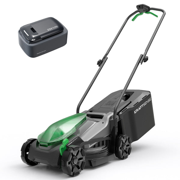 Kraftsense U20X Slim 20V Brushless Cordless Lawn Mower 14" with  5.0Ah Battery