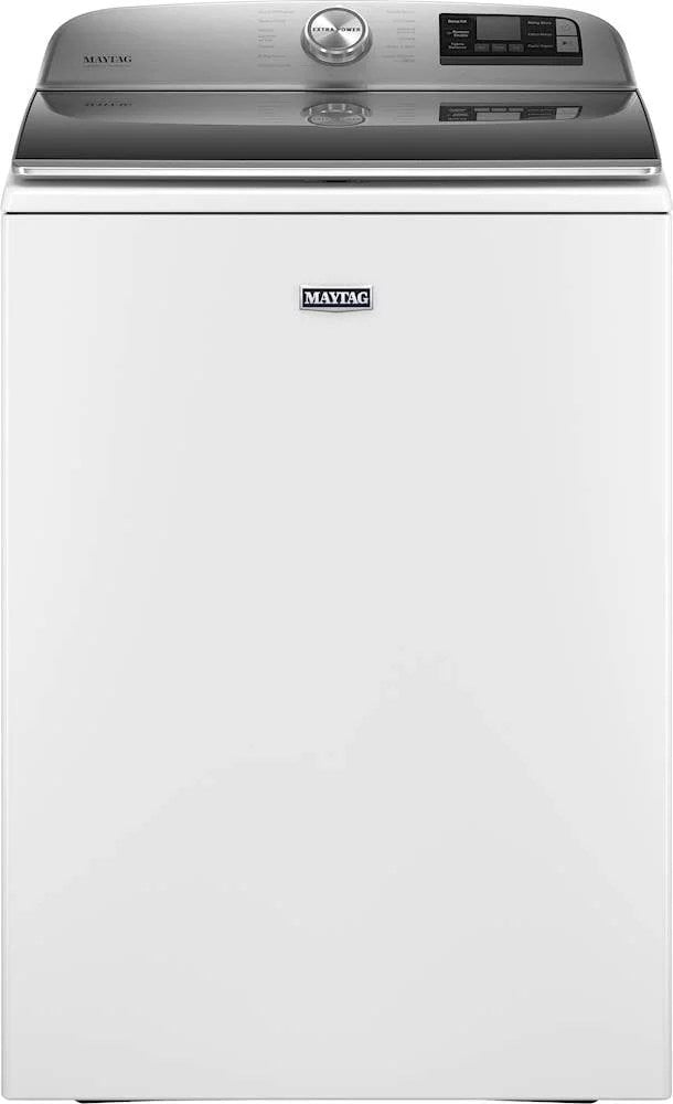 Maytag – 5.3 Cu. Ft. High Efficiency Smart Top Load Washer with Extra Power Button – White