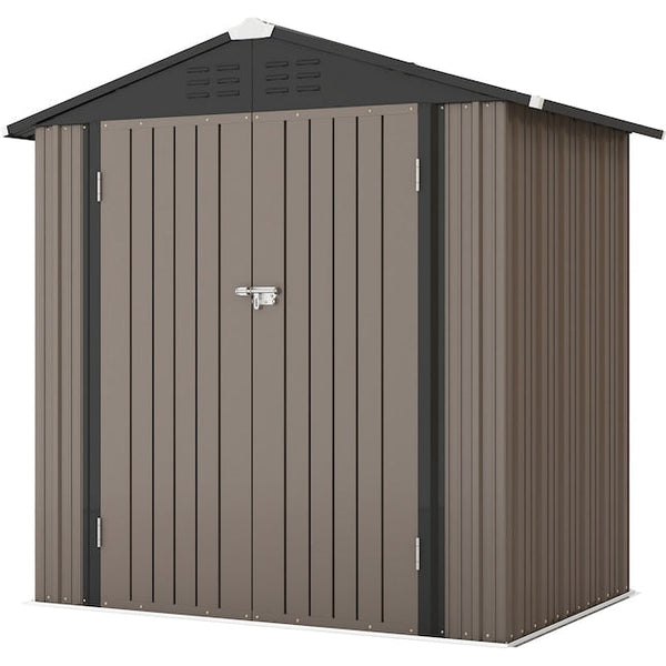 Patiowell 6-ft x 4-ft Galvanized Steel Metal Storage Shed